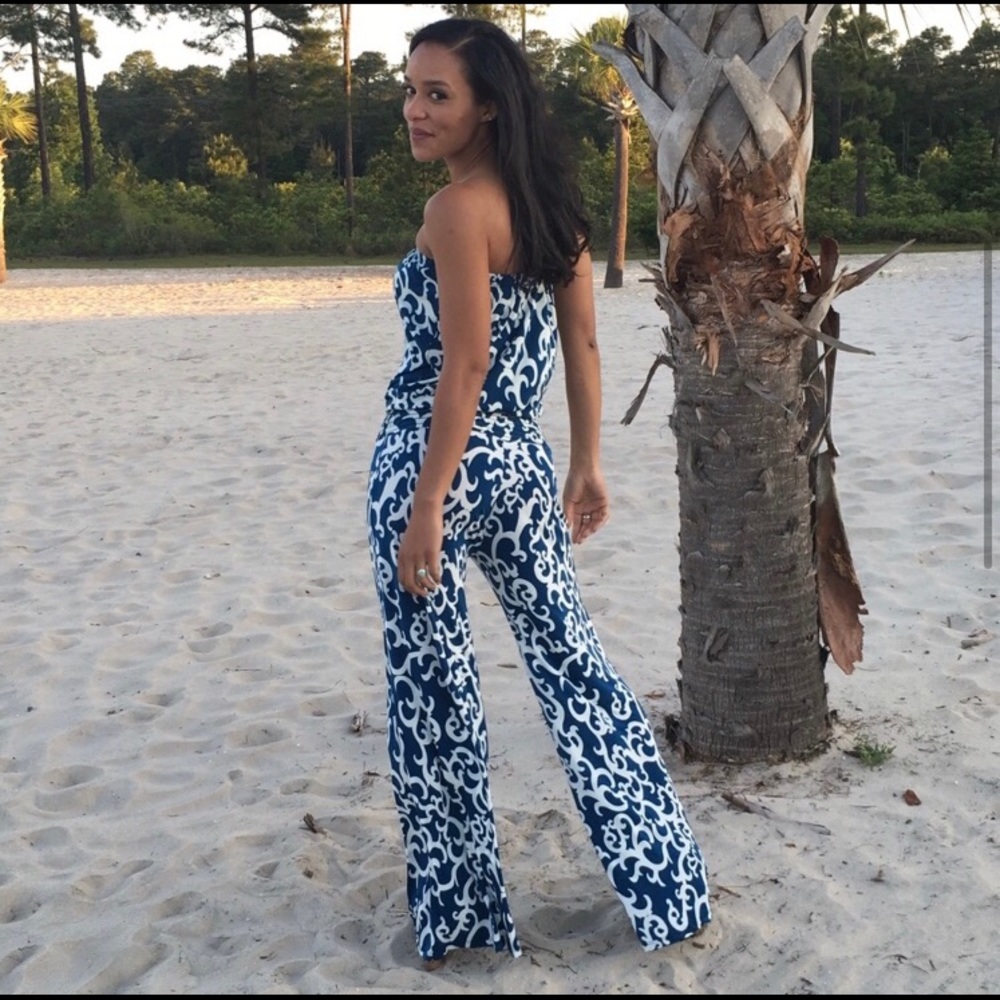Blue/White Jumpsuit 🔥Final Sale🔥